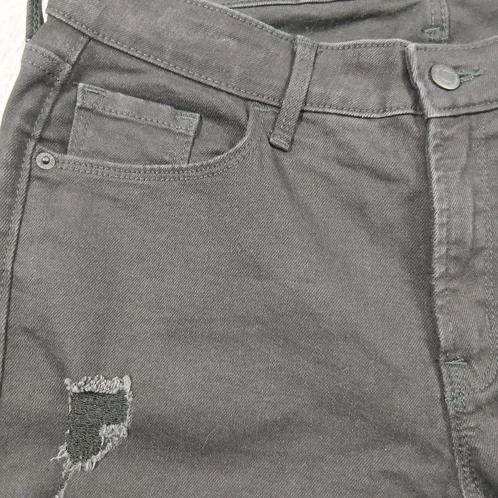 Old Navy Pop Icon Skinny High Rise Distressed Black Jeans Women's 10 EUC